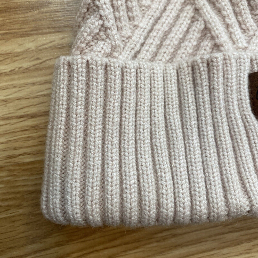 Britt’s Knits Pink Super Poof Pom Hat Beanie‎ OS Nwt Kids - Picture 4 of 8